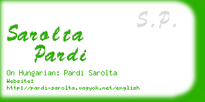 sarolta pardi business card